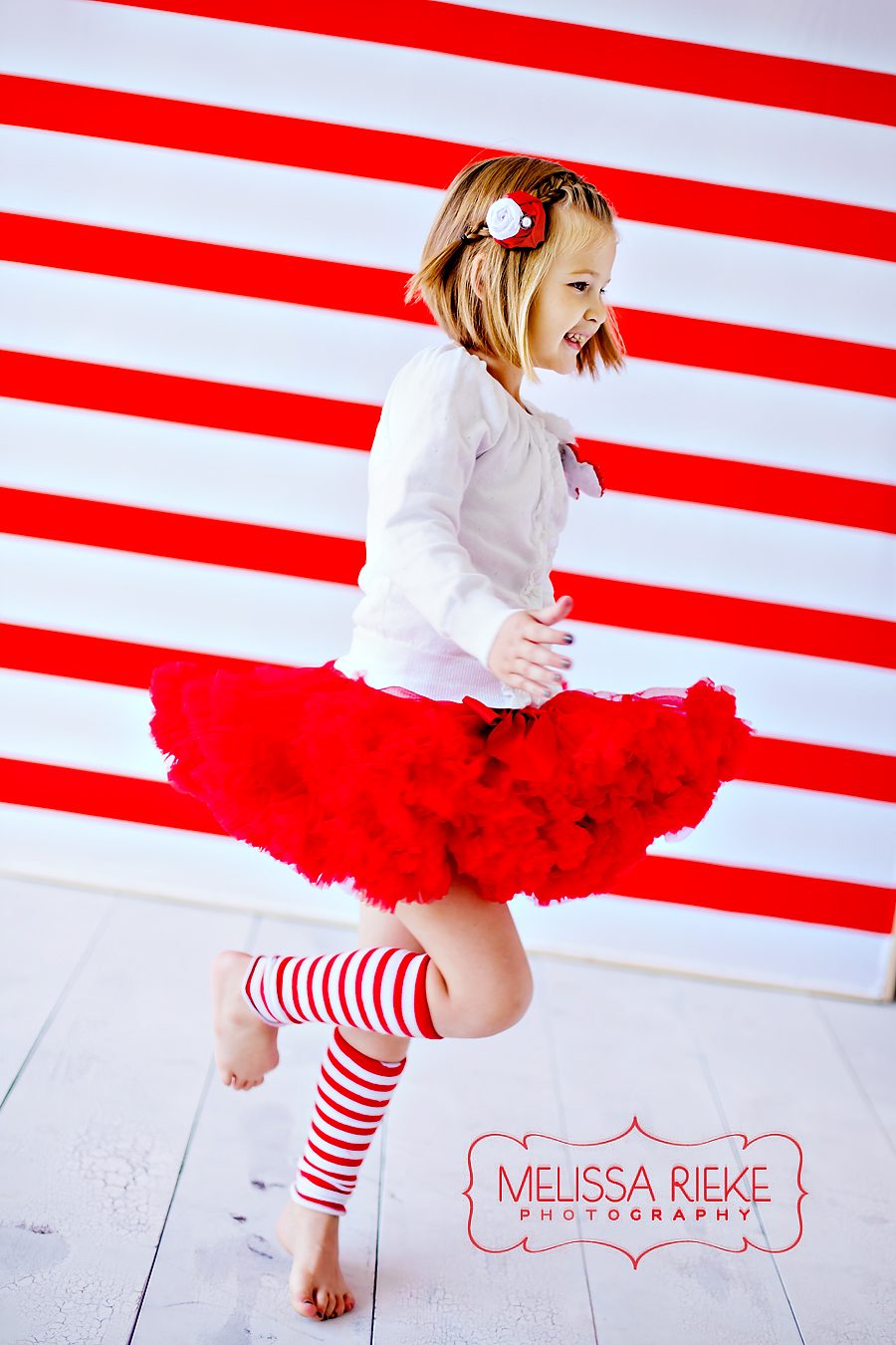 Modern Holiday red white stripe