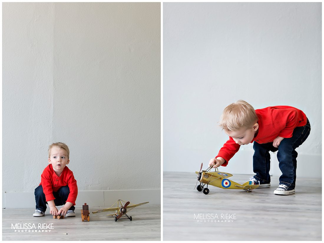 Kansas City Toddler Photos vintage plane little boy