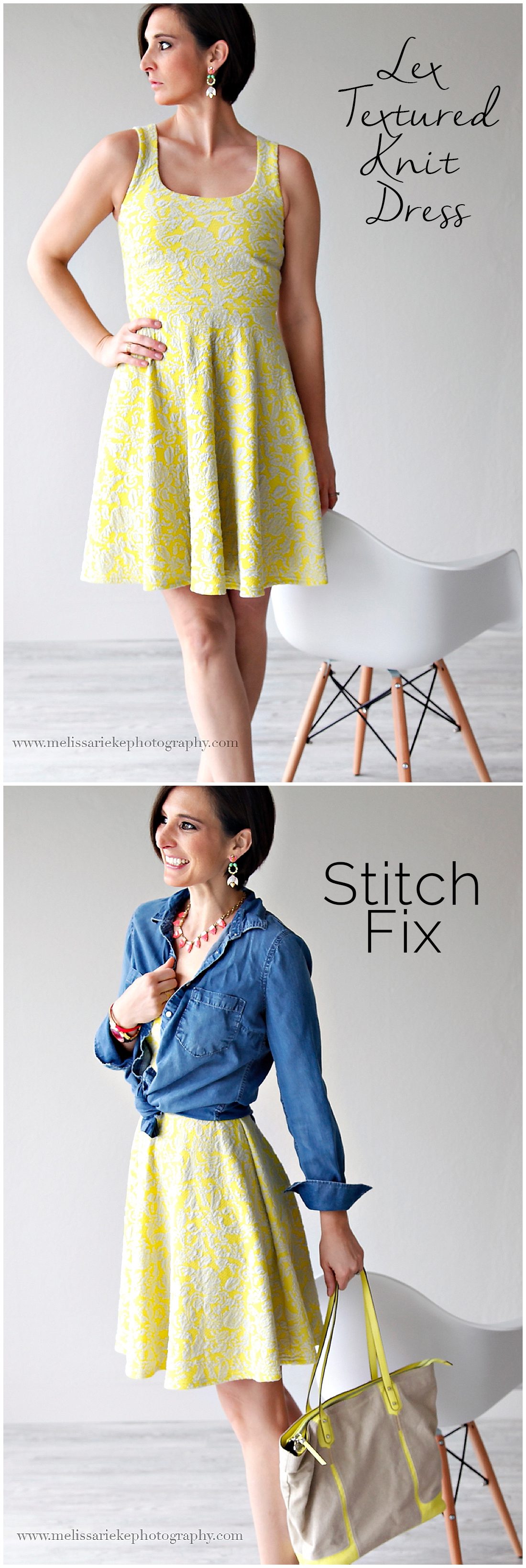 The Perfect Yellow Spring Dress Stitch Fix Review | Lex Textrued Knit Dress | Photographer Style | Mom Fashion | Kansas City Blogger | Melissa Rieke Photography