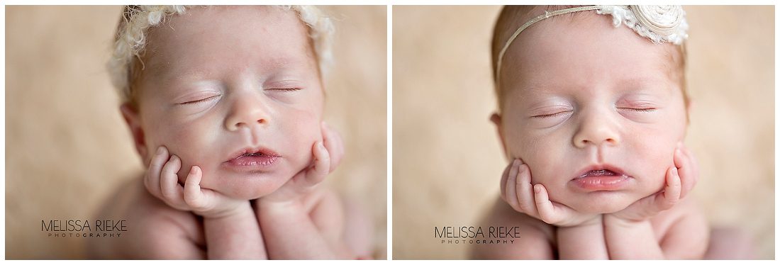 Twin Newborn Baby Girl Photos | Melissa Rieke Photography | Cream | Halo