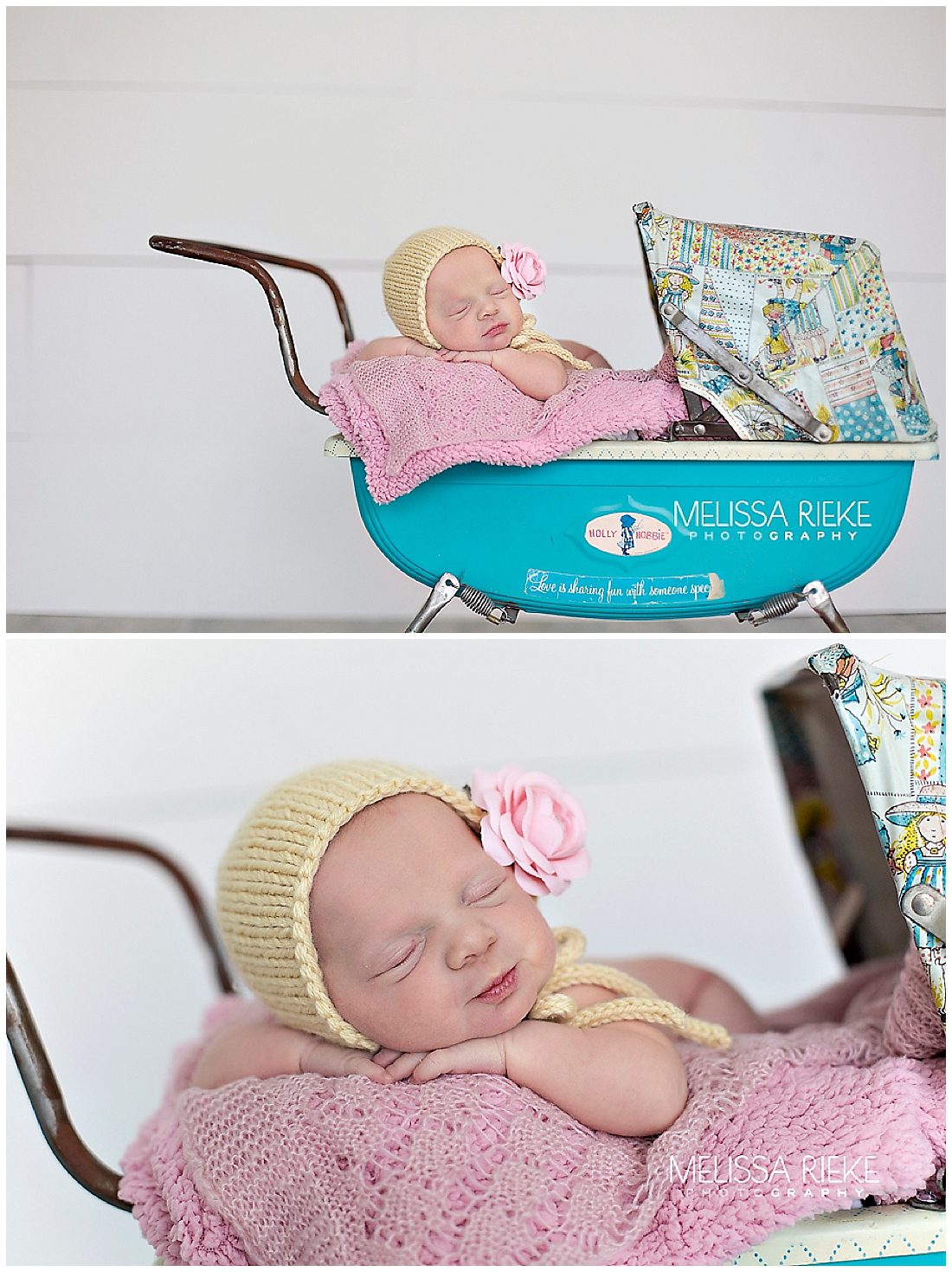Vintage Props Newborn Photos Kansas City Baby Girl