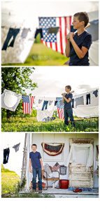 Americana Photoshoot Vintage Baseball 4th of July Kansas City