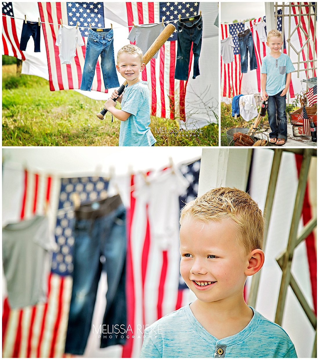 4th of July Flag Pictures Children's Photographer Kansas City