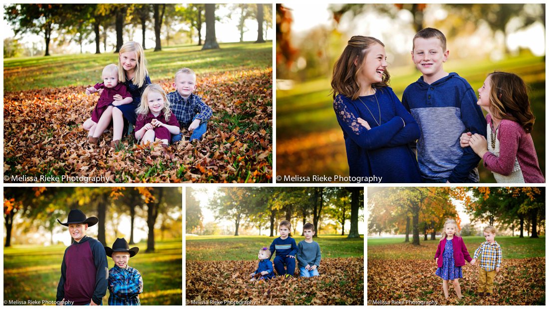 Fall Extended Family Pictures Kansas City Portraits Leaves