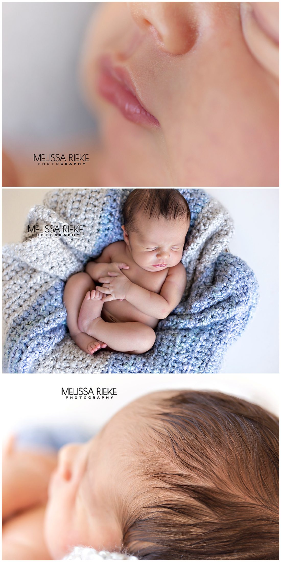 Baby Boy Newborn Pictures details tiny lips nose hair Kansas City Photographer