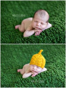 Newborn Photos of Baby Boy Drew Hat Props Kansas