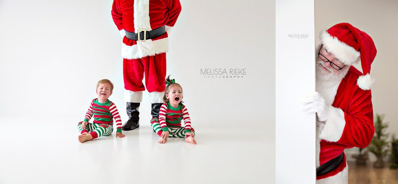 Pictures with Santa Kansas Christmas Card minis