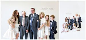 In Studio Photography Session Family Pictures All White Christmas Holiday Kansas City
