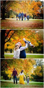 Fall Family Pictures Mini Sessions Kansas City Colorful Foliage Outdoors Photographer